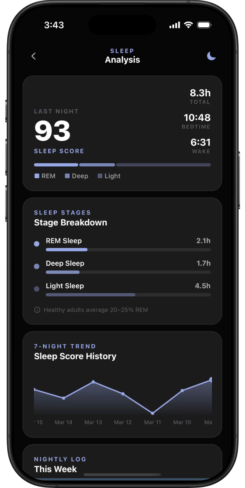 Personal Health Dashboard — screen 3