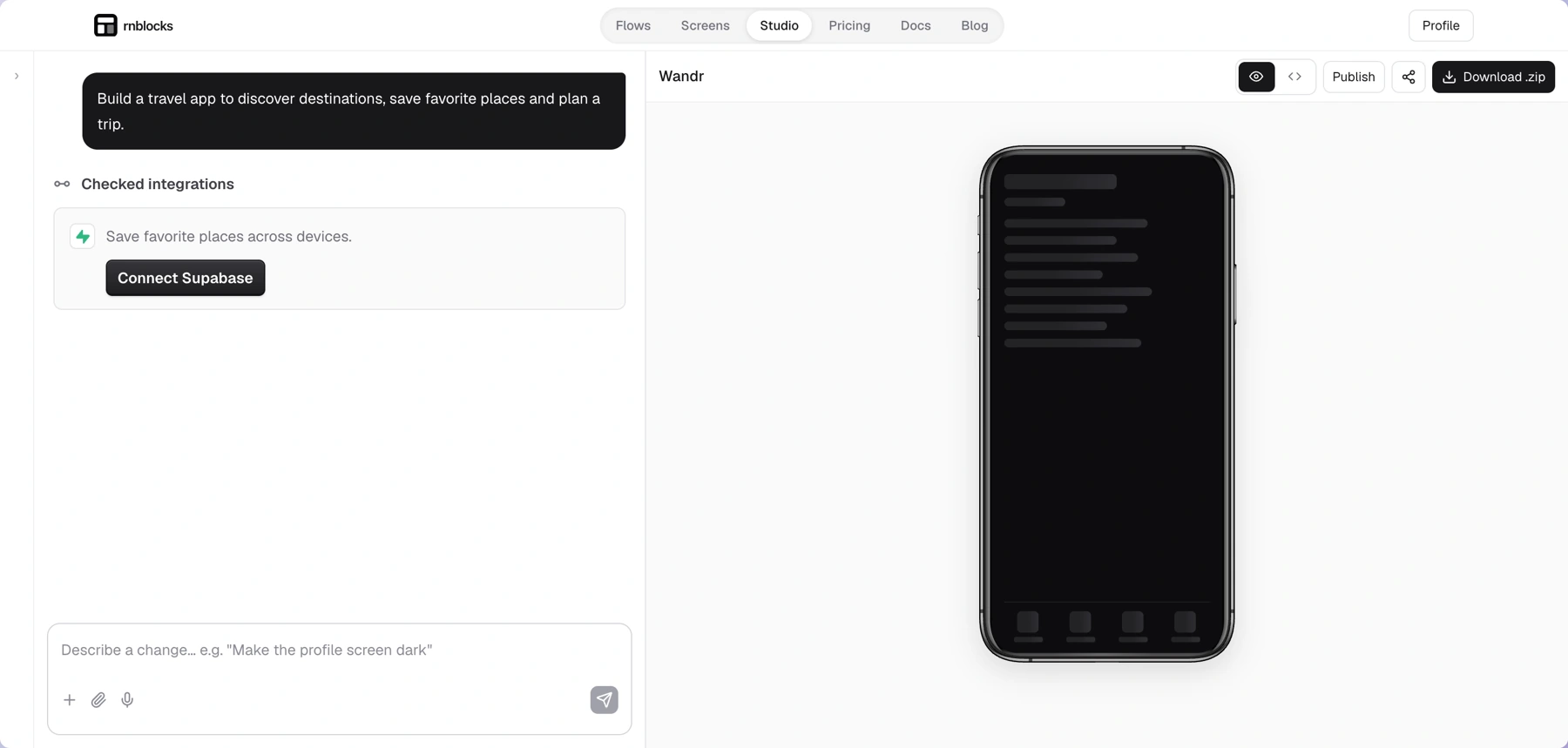 Start with a description of the audience, task and information the app should keep.