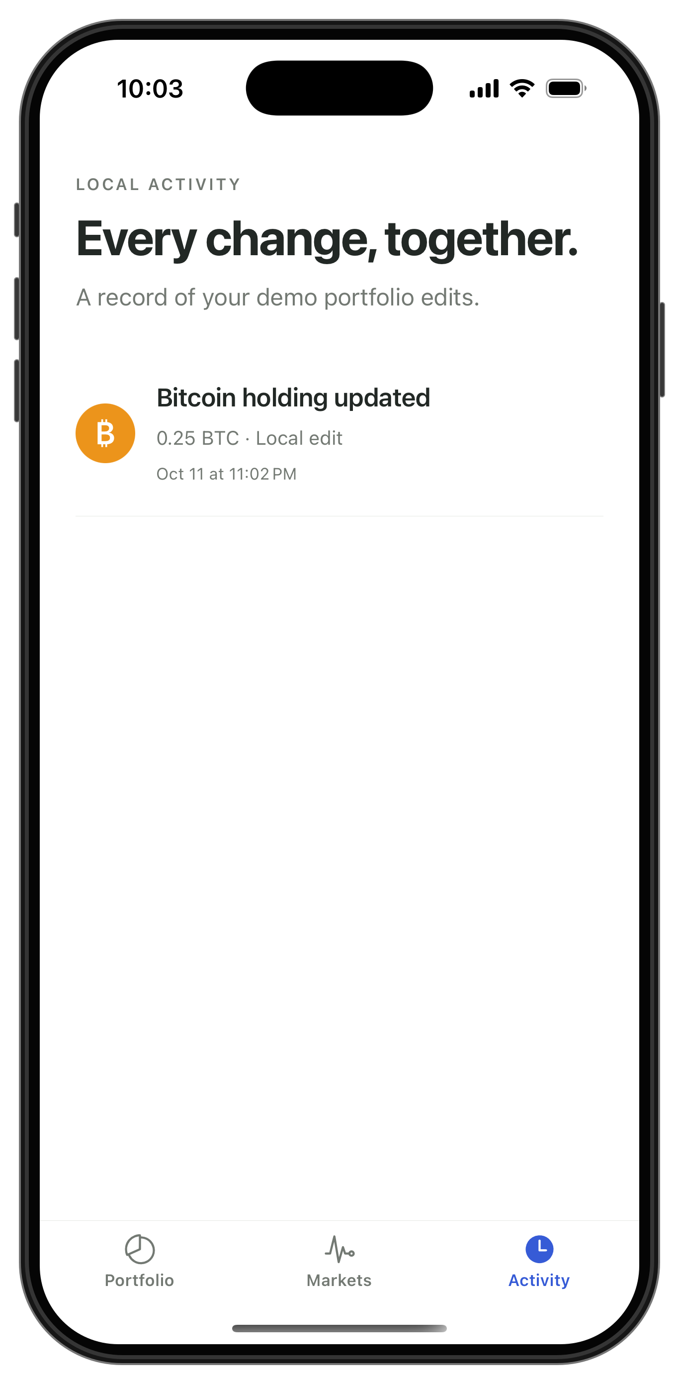 Build an Investment Portfolio Tracker App, app screenshot 5
