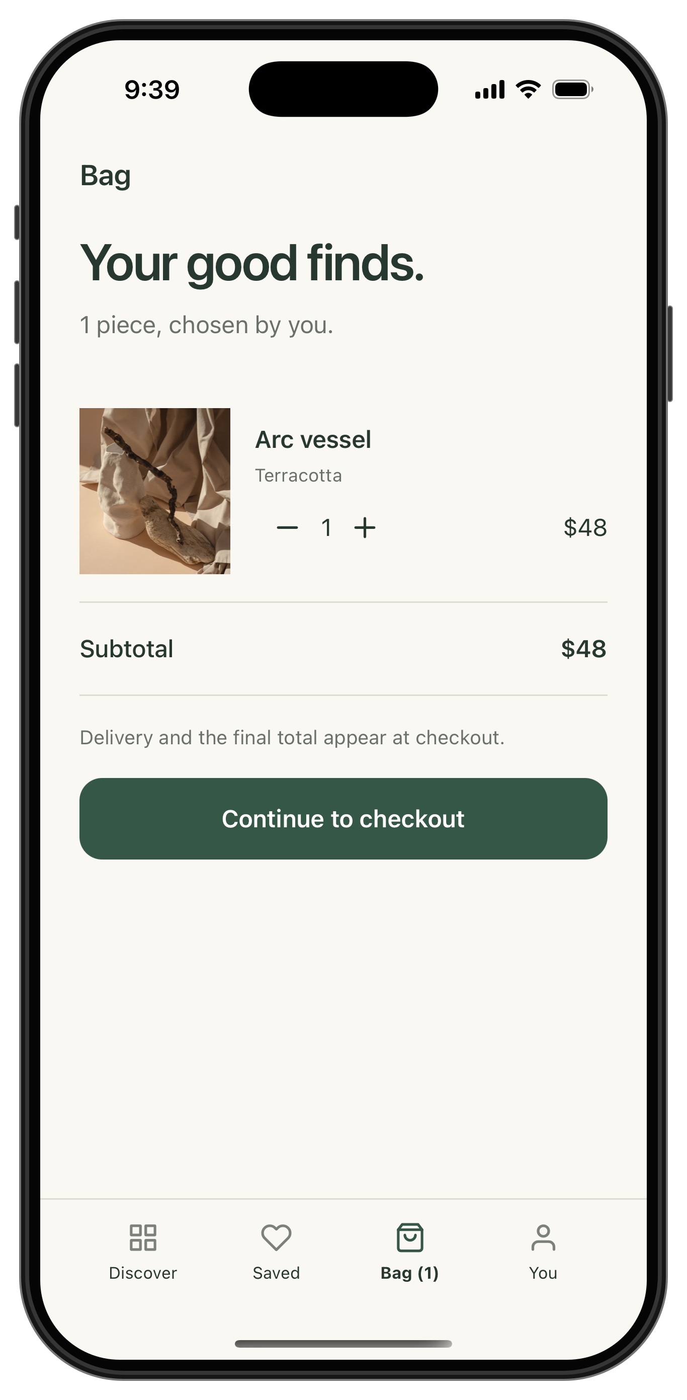 Build a Homewares Shopping App, app screenshot 4