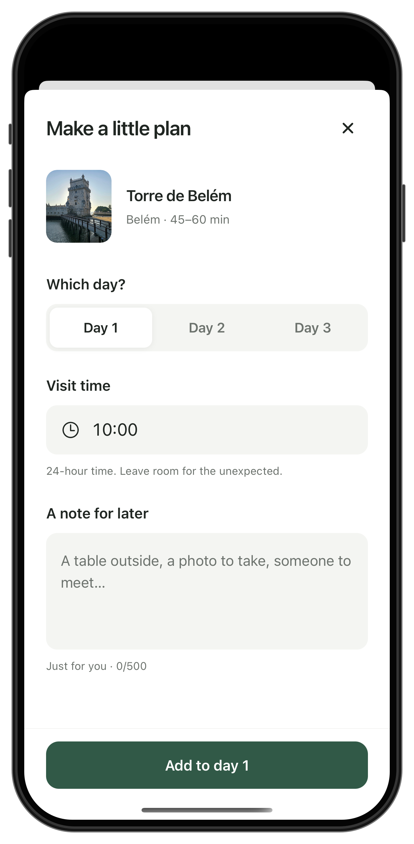 Build a Travel Itinerary Planner App, app screenshot 5