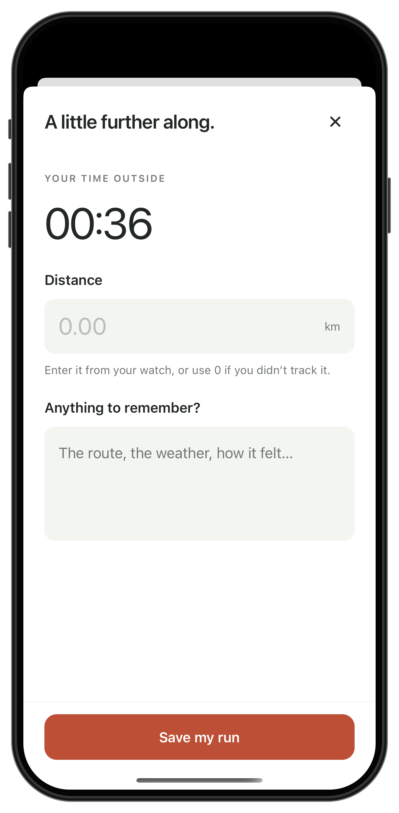 Build a Running Tracker App, app screenshot 4