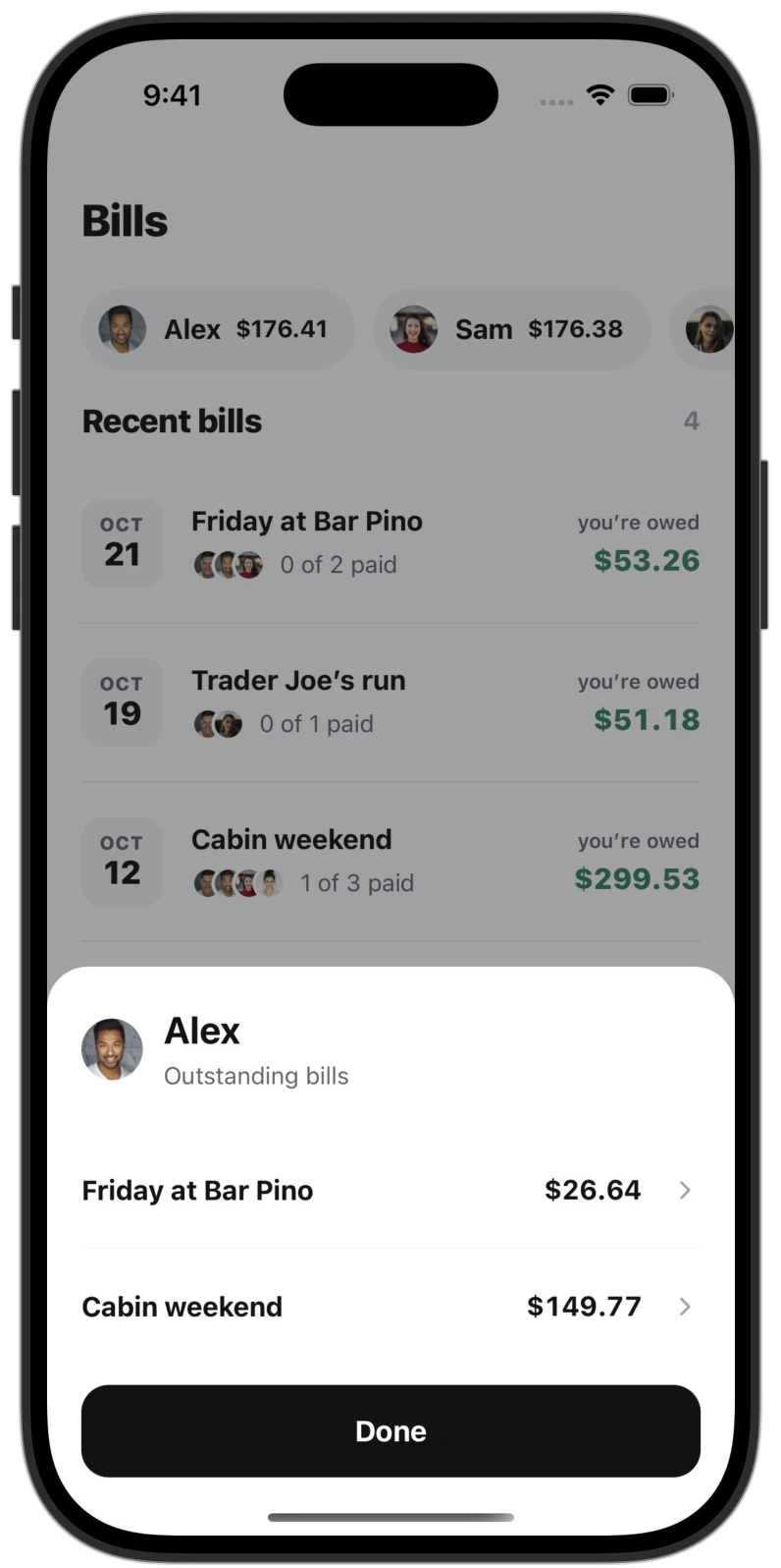 Fairshare: Receipt Bill Splitter App Template, app screenshot 5