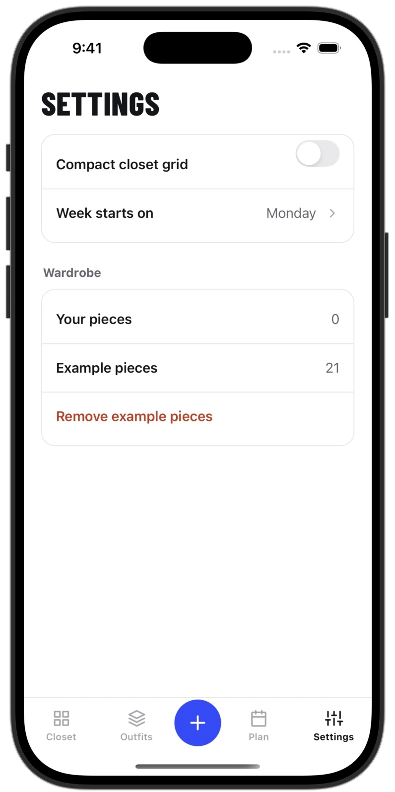 FORME: Outfit Planner App Template, app screenshot 5