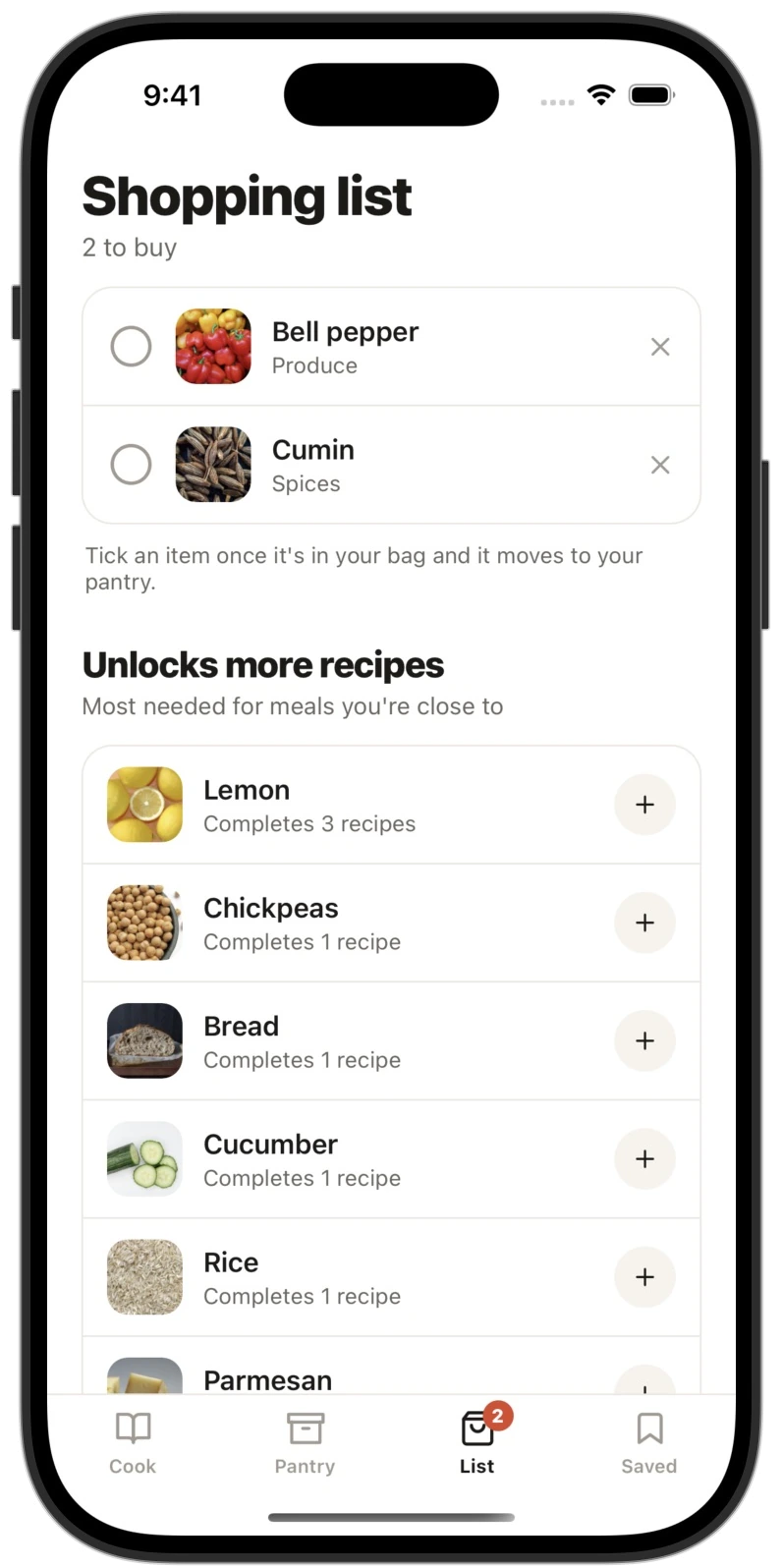 Pantry Club: Pantry and Recipe Planner App Template, app screenshot 5