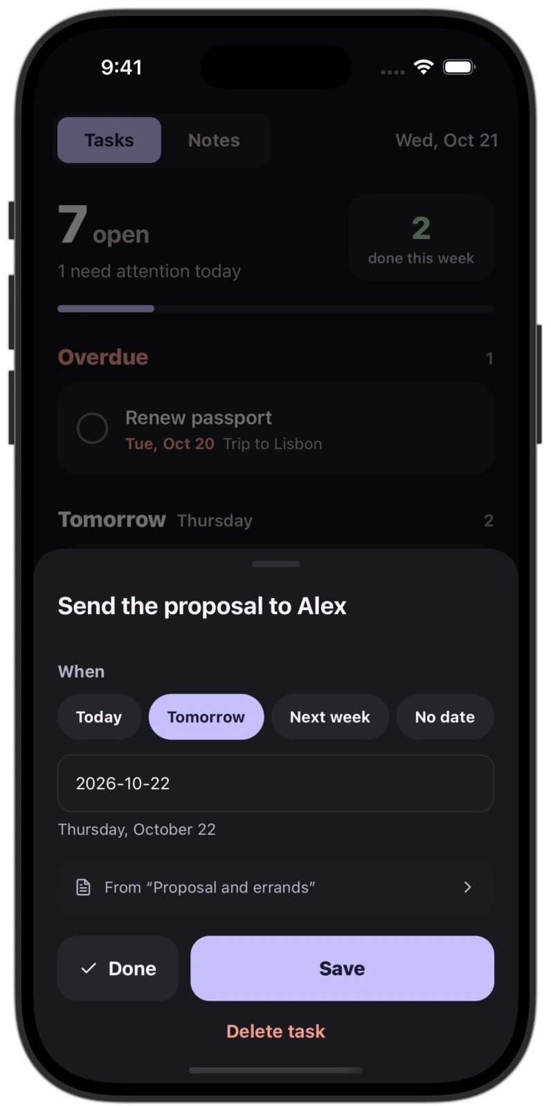 Untangle: Voice Note and Task Organizer App Template, app screenshot 4